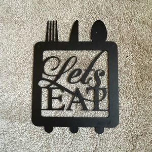 Metal kitchen sign